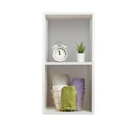 (2 Tier) Cube Bookcase, Wooden Bookcase Shelving Display Storage Unit Office Living Room Furniture White