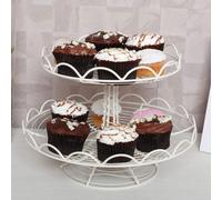 2 Tier Cup Cake Stand | Cream Wire