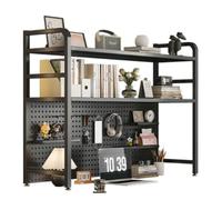 2-Tier Desktop Bookcase - Stylish Wood Storage Rack for Home, Office, & Dorm - Versatile Display Shelf for Books, Plants, & Decor - Space-Saving Solution