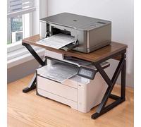 2-Tier Desktop Printer Stand, Home Office Storage Organizer Shelf for Scanner, Fax Machine, Books, Files