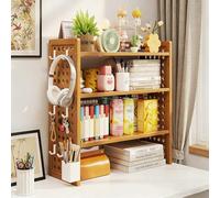 2 Tier Desktop Shelf Organizer, Adjustable Desktop Bookshelf Storage Shelves, Desk Hutch for Computer Monitor, Multifunctional Desk Shelf for Top of Desk Workstation(A,60*20*56CM/23.6*7.9*22IN)