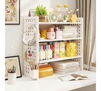 2 Tier Desktop Shelf Organizer, Adjustable Desktop Bookshelf Storage Shelves, Desk Hutch for Computer Monitor, Multifunctional Desk Shelf for Top of Desk Workstation(B,40*20*40CM/15.7*7.9*15.7IN)