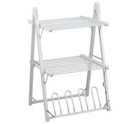 2 Tier Electric Heated Clothes Dryer A Frame Folding Airer With 20 Heated Rails Shoe Rack 230W Lightweight Design