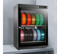 2-Tier Filament Storage Box for 3D Printer, Anti-Moisture Drying Box, Holds 10-12 Rolls of 1kg Filament, Humidity Range RH15%-RH60%, Compatible with Nylon, PLA, PETG, ABS, TPU