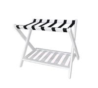 2-Tier Folding Luggage Rack, X-Shape Suitcase Stand for Guest Room & Hotel, Space-Saving Design, Holds Up to 176 lbs, Perfect for Bedroom & Travel (White)