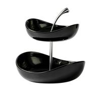 2 Tier Fruit Bowl, Multilayer Ceramic Serving Bowls, Detachable Fruit Holder, Fruit Holder for Kitchen Countertop, Plastic Food Basket for Kitchen, Party