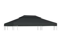 2-Tier Gazebo Top Cover Garden Canopy Roof Replacement Sun Shelter vidaXL