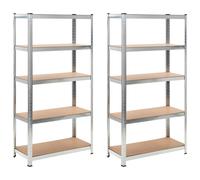 2 Tier Heavy Duty Tyre Rack Steel Garage Wheel Storage Shelving Unit