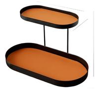 2 Tier Iron Organizer Designed for Vanity Countertop or Shelf Placement with Efficient Space Utilization (B)