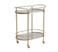 2-Tier Kitchen Cart with Wheels Multi-Functional Bar & Beverage Storage Rolling Utility Cart for Kitchen & Office nization