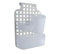 2 Tier Large Hanging Bathroom Organiser Unit Shower Rack Storage Caddy With Plastic Extra Deep Baskets (Over Cabinet Hanging)