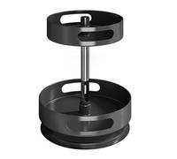 2 Tier Lazy Susan Turntable Cupboard Organiser, Rotating Spice Rack for Inside Cupboard,Metal Rotatable Spice Rack Fridge,Multi-Functional Spice Rack for Kitchen Storage & Organisation