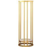 2-Tier Marble Plant Stand Indoor Tall Pedestal Modern Plant Holder Vertical Metal Flower Pot Shelf for Living Room Balcony