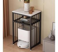 2 Tier Metal Storage Rack for Robot Vacuum Versatile Side Table with Shelves for Living Room & Home Office Stylish & Functional Orga ions