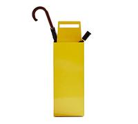 2-Tier Metal Umbrella Stand - Modern Heavy-Duty Yellow Portable Rack Holder for Umbrellas Canes and Golf Clubs - Stylish with Convenient Handle