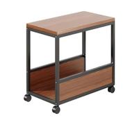 2-Tier Mobile CPU Stand with Wheels Metal Frame CPU Holder for Home Office Adjustable PC Tower Stand Rolling Computer Tower Storage Solution