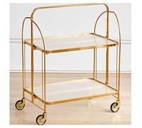 2-Tier Multi-Functal Rolling Cart, Iron & s le Sto nizer, Portable Shelving Unit, Versatile Utili Trolley for Home & Kitchen