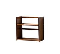 2-Tier Office File Shelf Compact Simple Bookcase for Bedroom Study or Kitchen - Stylish Storage for Documents and Books