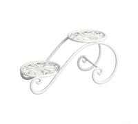 2 Tier Plant Stand Iron Flower Shelf S Curved Frame Anti Rust Coating | Thickened iron pipes stable support fits indoor garden kitchen for black white gold