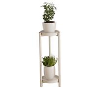 2 Tier Plant Stand Space-Saving Anti-Rust Corner Plant Stand with Glass Tabletop Easy Setup Tall Plant Stand with Anti-Scratch Mats for Plants Displaying White 2 Tier Plant Stand Plant Stand Tall Plan