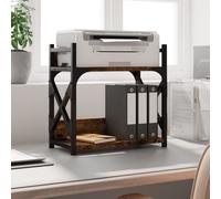 2-Tier Printer Stand Desk Organiser Printer Table Stand Engineered Wood vidaXL