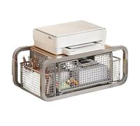 2 Tier Printer Stand for Desk Industrial Steel e Printer Table withMultifunctal Home Office(Silver)