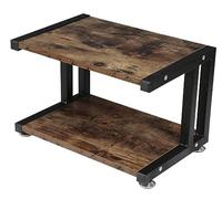 2-Tier Printer Stand & Shelf - Compact Wood Storage Table for Small Spaces Home Office Desktop Multi-Functional Microwave Rack Printer Table