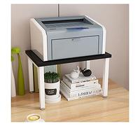2-Tier Printer Stand with Storage Shelf for Office, Home, and Kitchen Desks - Space-Saving Organizer