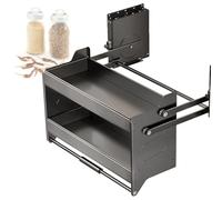 2-Tier Retractable Shelf - Space-Saving Kitchen Storage Solution for Bar and Coffee (C, 70 cm) - Versatile Home for Small Spaces