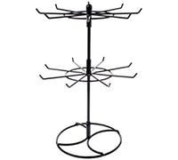 2 Tier Rotating Jewelry Display Stand,Rotating Jewelry Tower Necklace Hanger Organizer Stand, Necklace Holder Jewelry Tree Bracelet Stand Display Organizer For Necklaces Bracelets Earrings Rings