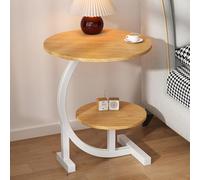 2 Tier Round C Side Table, Small Side Table for Bedroom, Sofa C Side Table, Living Room Kitchen Garden Bedroom Bedroom Nightstand, Small Decorative Table G