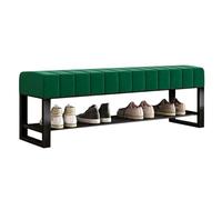 2-Tier Shoe Rack Bench: Metal Shelves with Padded Seat, rts up to 330 lbs, Ideal for Entryway, Living Room, Hallway, Bedroom, No Assembly Required