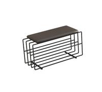 2-Tier Shoe Rack Bench with Cushion for Entryway, High-Temperature Painted Steel Frame, 150KG Capacity, Stylish Black Storage Solution for Hallway & Bedroom (80x30x41cm)