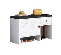 2-tier shoe rack organizer, shoe bench with padded seat cushion for entryway, bedroom, wardrobe, living room, hallway (color 2, 70 x 30 x 50 cm)