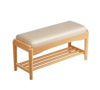 2 Tier Shoe Storage Bench with Cushioned Seat Entryway for Living Room Hallway Bedroom Stylish and Functional Shoe Rack (D 45CM)
