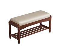 2 Tier Shoe Storage Bench with Cushioned Top Entryway for Living Room Hallway and Bedroom Stylish Footwear Rack with Storage (B 45CM)