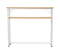 2-Tier Slim Sofa Back Storage Shelf White Console