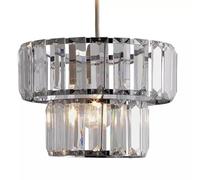 2 Tier Smokey Chrome Acrylic Valancia Ceiling Pendant Light Shade