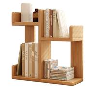 2 Tier Solid Pine Wood Desk Shelf Multifunctional Desktop Bookcase for Home Decor & Storage Stylish Beige nizer 40x18x47 cm Ideal for Office & Living Room