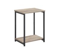 2-Tier Side Tables, Set of 2, Heather Greige + Classic Black