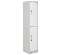 2-Tier Storage Locker ATHLETE Metal Grey/ White