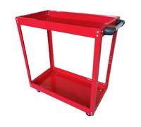 2-Tier Tool Cart with Flexible Wheels & Lock Heavy-Duty Metal Structure Ideal for Auto Repair Shops Easy to Move Workshop Utility Trolley for Tools and Equipment