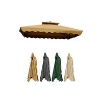 2-Tier UV-Resistant Waterproof Canopy for Gazebo - Replacement Parasol Canopy 2m/2.5m Garden Umbrella for Backyard Patio Deck Pool Outdoor Shade Solution