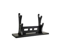 2-Tier Wooden Flute Stand Display Rack - Multi-Tier Desktop Holder for Soprano, Recorder, Bamboo Flute, Irish Whistles, Woodwind Instruments, Organizer for Collecting, Storing, Displaying (Black)