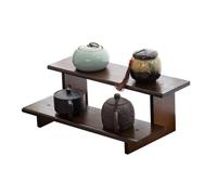 2-Tier Wooden Kitchen Shelf - Bamboo Spice Rack for Countertop, Cup, Syrup & Condiment nizer (40 cm) - Ideal for Kitchen Storage & nization