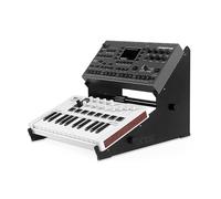2-Tier XTS Desktop Stand, Adjustable Length from 10.6" - 18.5" for Sampler/Synth/MIDI Controller/Drum Machine, fits MPC Live 2/MPC One/TR-8S/Analog Rytm/Octatrack, easy to assemble and resize