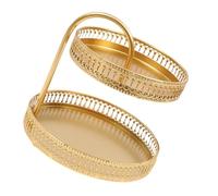 2 Tiers Fruit and Vegetable Basket for Kitchen Countertop Space Saving Snacks Dessert Storage Tray Candy Holder Plate Nonslip Base Basket