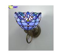 (2) Tiffany Retro Mermaid Wall Lamps Stained Glass Baroque Asile Stair Wall Mounted Art Decor Sconce Bedside Bedroom