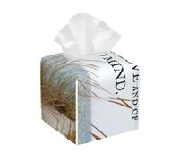 2 Timothy 1 7 God Has Not Given A Spirit of Fear Square Leather Tissue Box Cover Premium Decorative Organizer with Non-Slip Base for Bathroom Vanity Nightstand Countertop