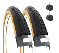 2 Tires 20 X 1.75 (47-406) + Inner Tubes Pneumatic Black For Graziella